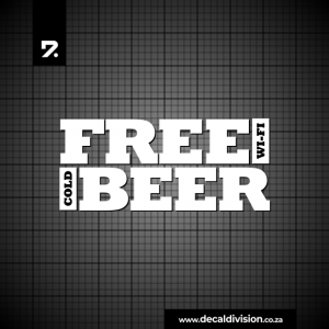 Free Wi-Fi Cold Beer Sticker
